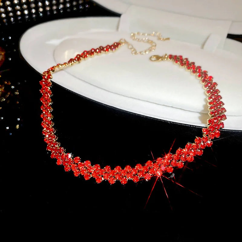 Crystal Luxe – Full Rhinestone Choker Necklace