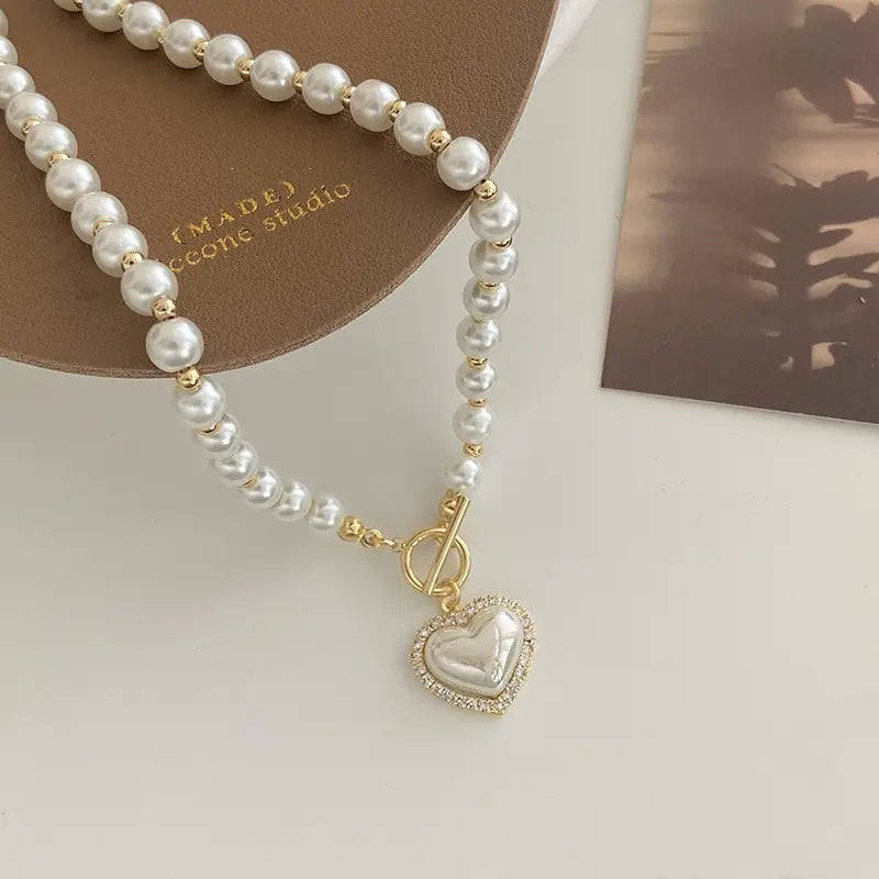 Pearl Amour – Luxury Heart Pendant Necklace