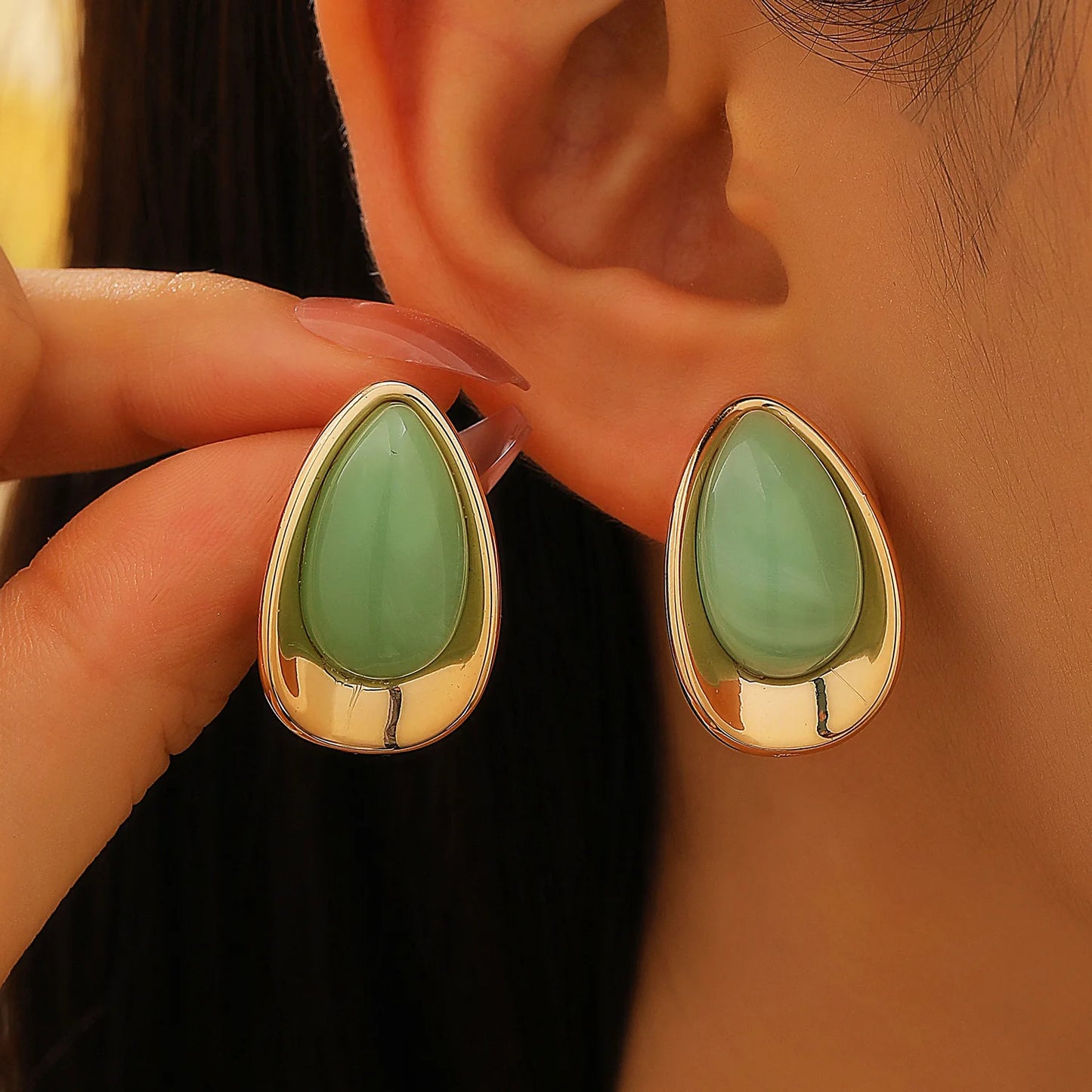 Liquid Art – Enamel Drip Earrings