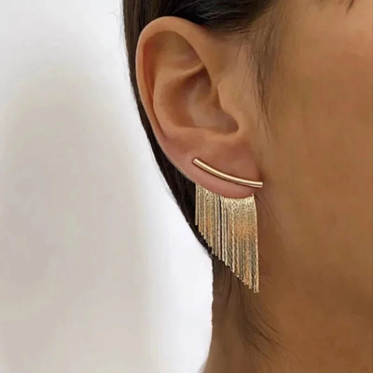 Bold Line – Long Statement Earrings