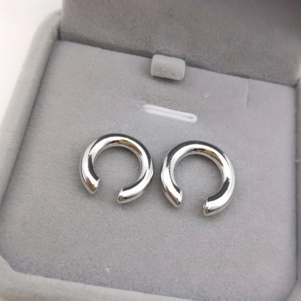 Golden Halo – Minimalist Gold Ear Cuff Earrings