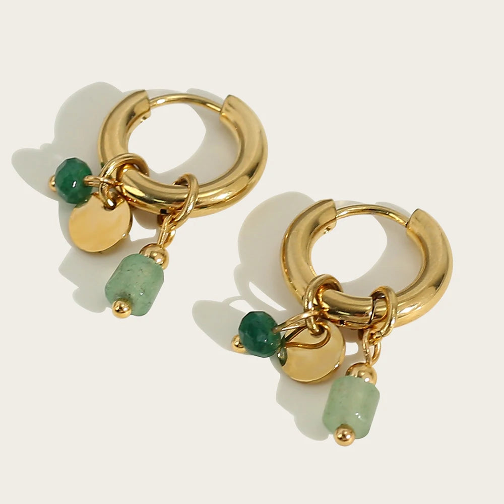 YACHAN Golden Essential – 18K Gold Plated Hoop Earrings
