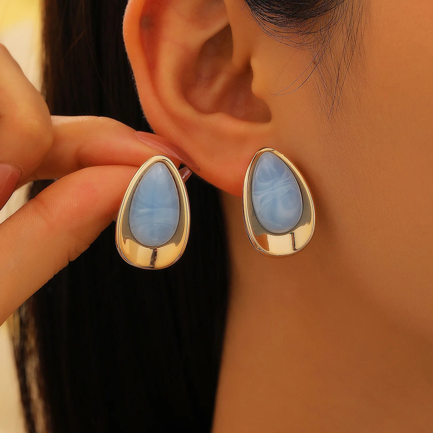 Liquid Art – Enamel Drip Earrings