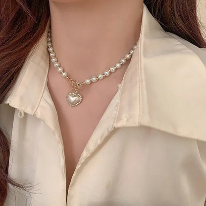 Pearl Amour – Luxury Heart Pendant Necklace